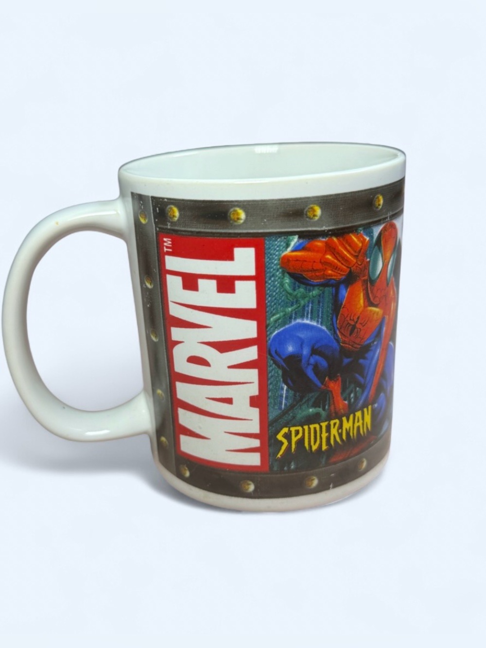 Marvel 2004 Spider-Man Superhero Coffee Mug Sherwood Brands Comics Ceramic Cup